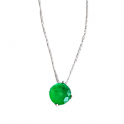 Colar Ball Midi Esmeralda Prata925