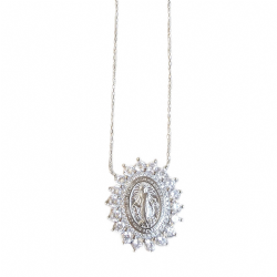 Colar Nossa Senhora das Graas Prata925