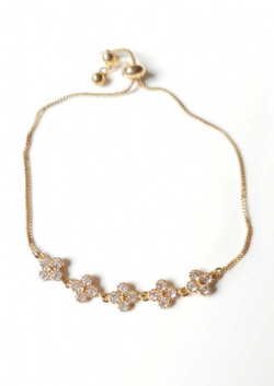Pulseira Trevinho Cravejado Gold